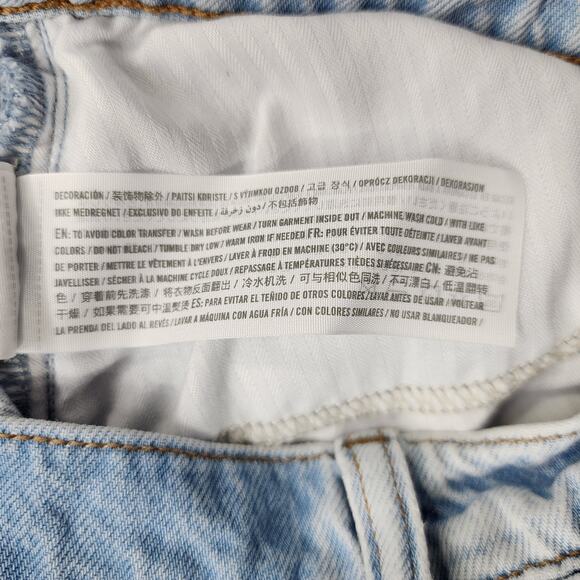 Abercrombie & Fitch Jeans Womens 28/6 Blue Crop Wide Leg High‎ Rise Light Wash - Picture 7 of 12